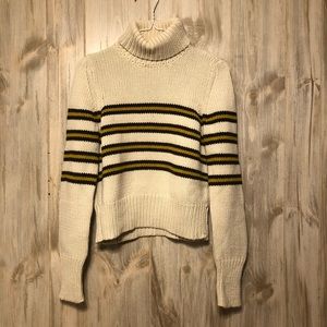 Calvin Klein Size Med Striped Turtleneck Sweater